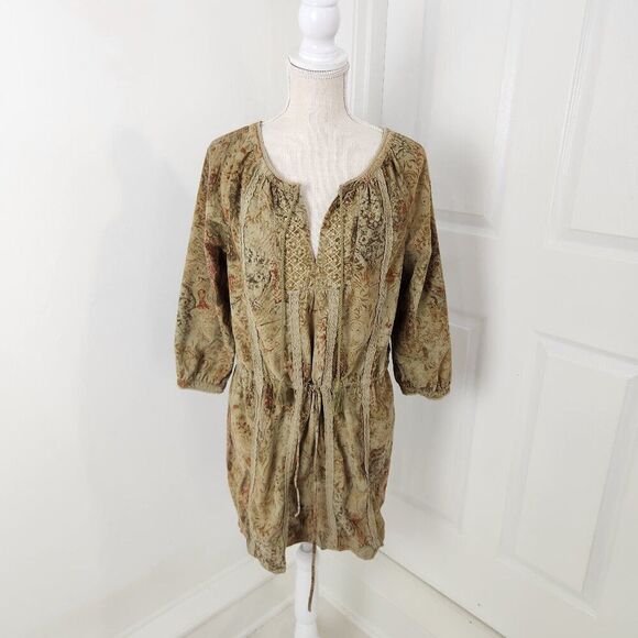 Denim & Supply Ralph Lauren Dresses & Skirts - Ralph Lauren Denim & Supply Dress Womens M Corduroy Paisley Peasant Cottage Boho
